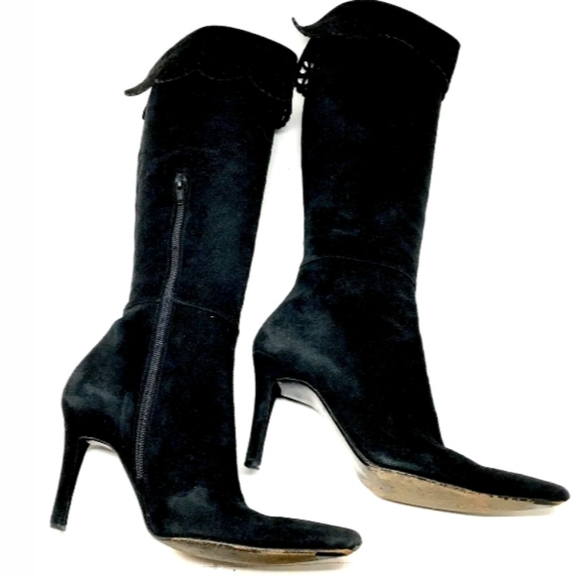 Stuart Weitzman Boots Womens' Black Suede 6M - Picture 8 of 8